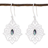 Dayana Multicolor Solitaire Dangle Earrings Mystic Quartz multicolor Dangle
